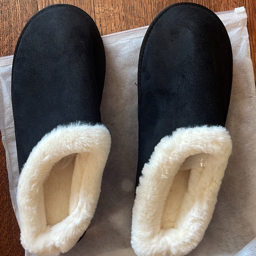 New fuzzy platform slippers